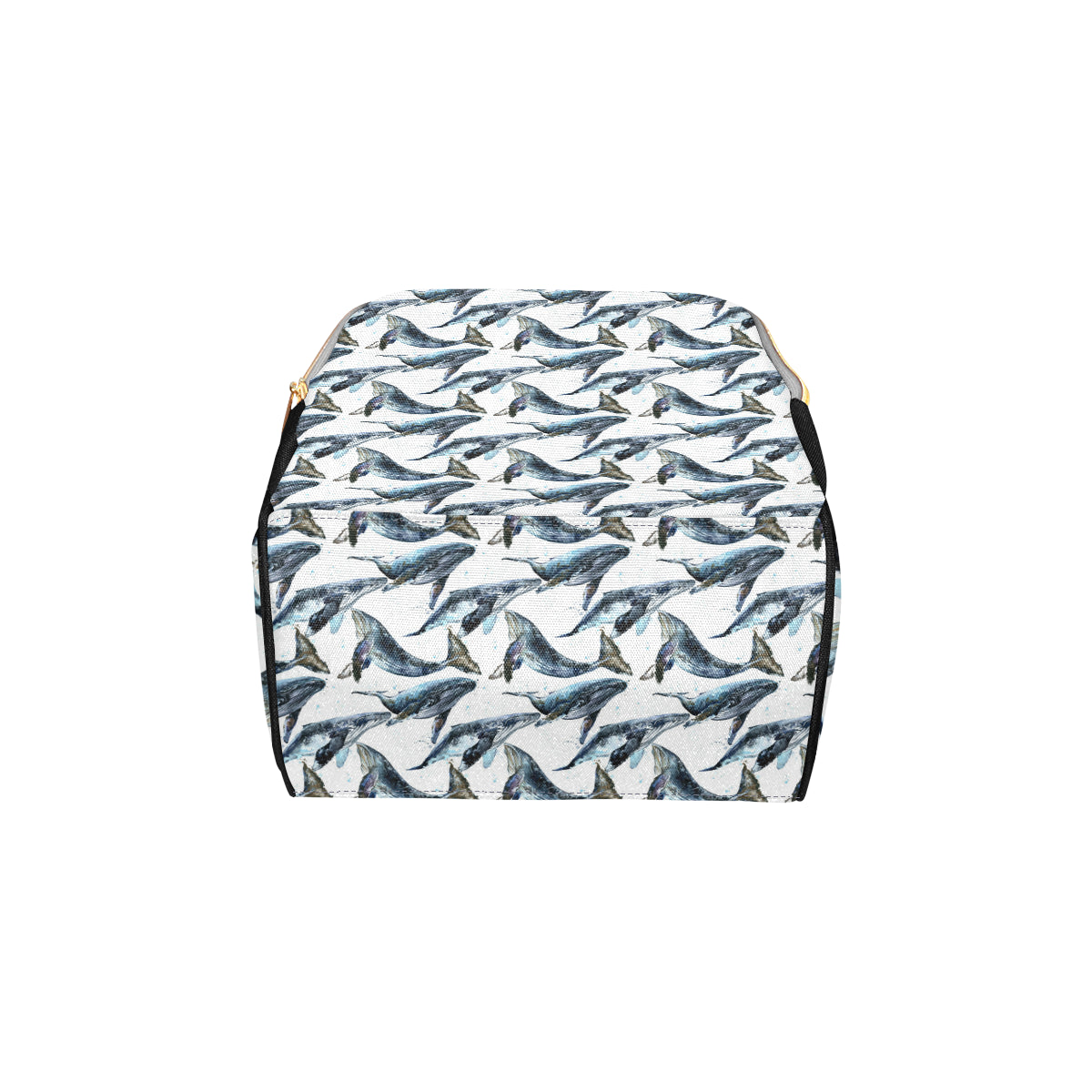Blue Whale Pattern Print Design 03 Diaper Bag Backpack