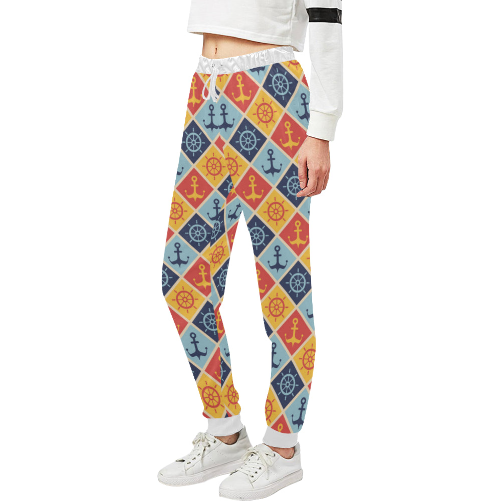 Nautical Pattern Design Themed Print Unisex Sweatpants