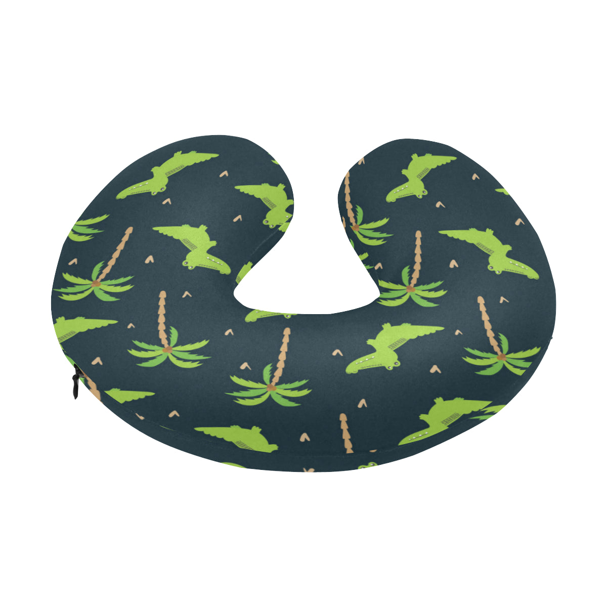 Alligator Pattern Print Design 02 U-Shaped Travel Neck Pillow