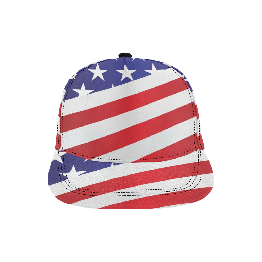 American flag Print Snapback Cap