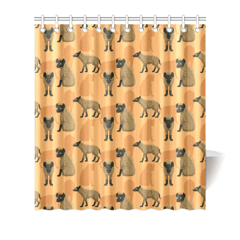 Hyena Pattern Print Design 01 Shower Curtain