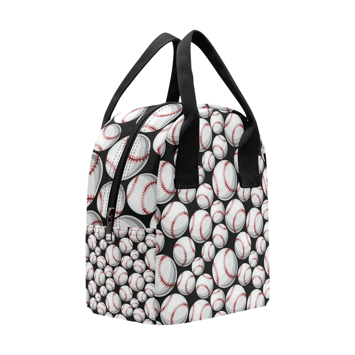 Baseball Black Background Insulated Lunch Bag