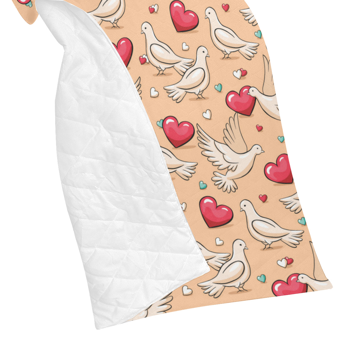 Pigeon Heart Pattern Print Design 04 Premium Quilt