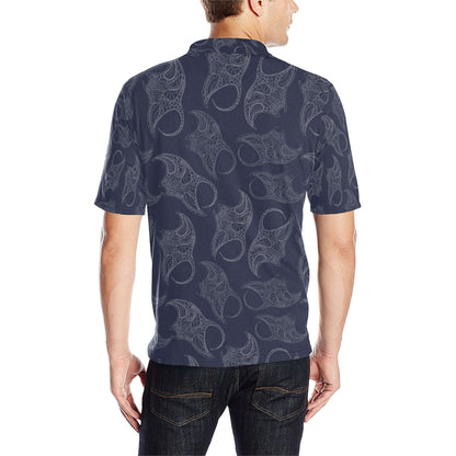 Manta Ray Pattern Print Design 01 Men Polo Shirt