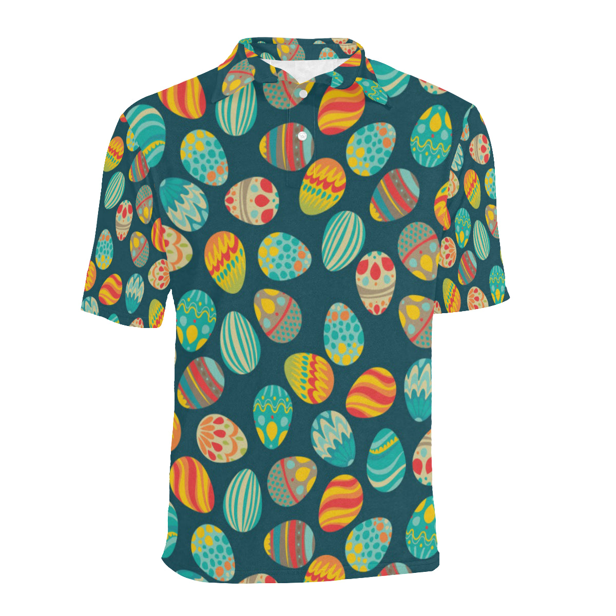 Easter Eggs Pattern Print Design RB09 Men Polo Shirt