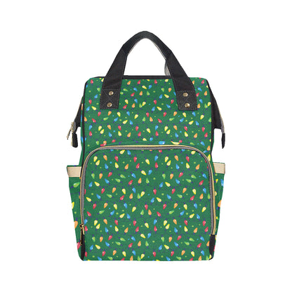Christmas Light Pattern Print Design 02 Diaper Bag Backpack