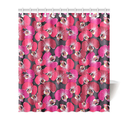 Orchid Red Pattern Print Design OR05 Shower Curtain