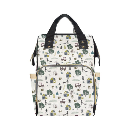 Agricultural Farm Print Design 01 Diaper Bag Backpack