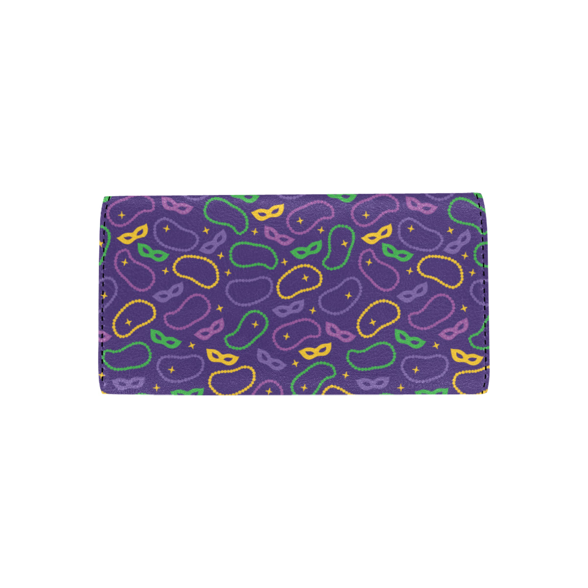 Mardi Gras Pattern Print Design 04 Women's Trifold Wallet