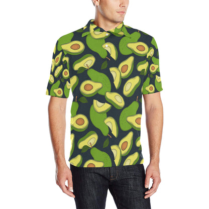 Avocado Pattern Print Design AC013 Men Polo Shirt