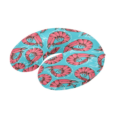 Prawn Pattern Print Design 01 U-Shaped Travel Neck Pillow