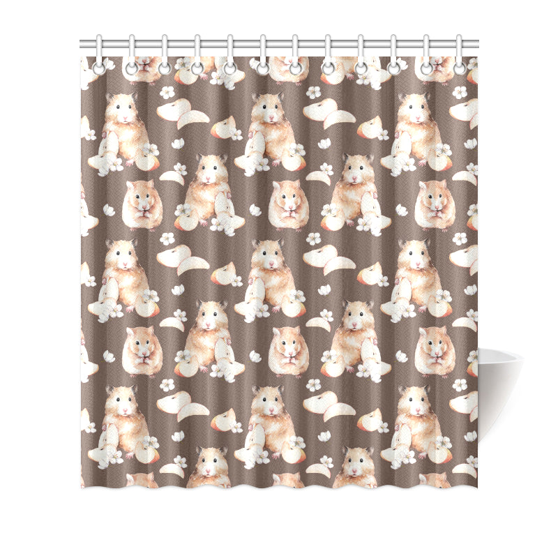 Hamster Pattern Print Design 03 Shower Curtain