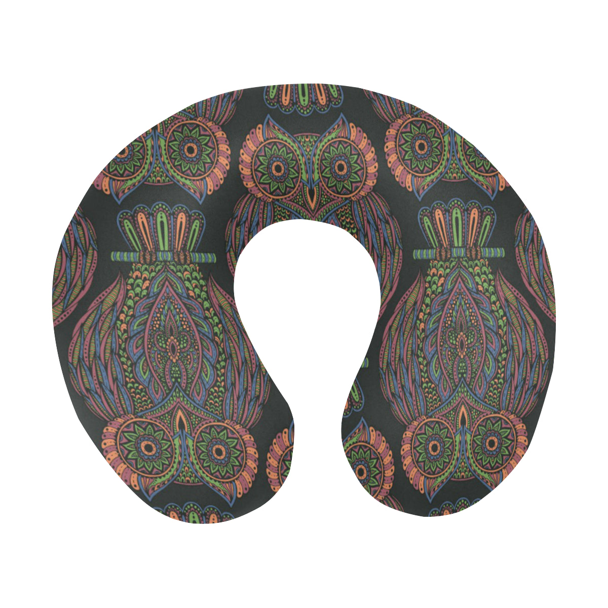 Owl Pattern Print Design A05 U-Shaped Travel Neck Pillow