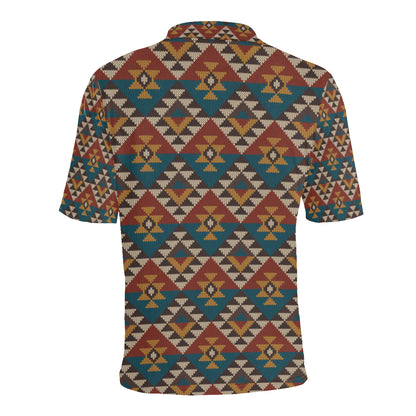 Knit Aztec Tribal Men Polo Shirt
