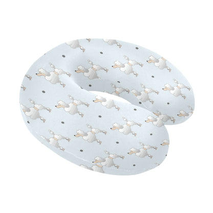 Poodle Pattern Print Design A05 U-Shaped Travel Neck Pillow