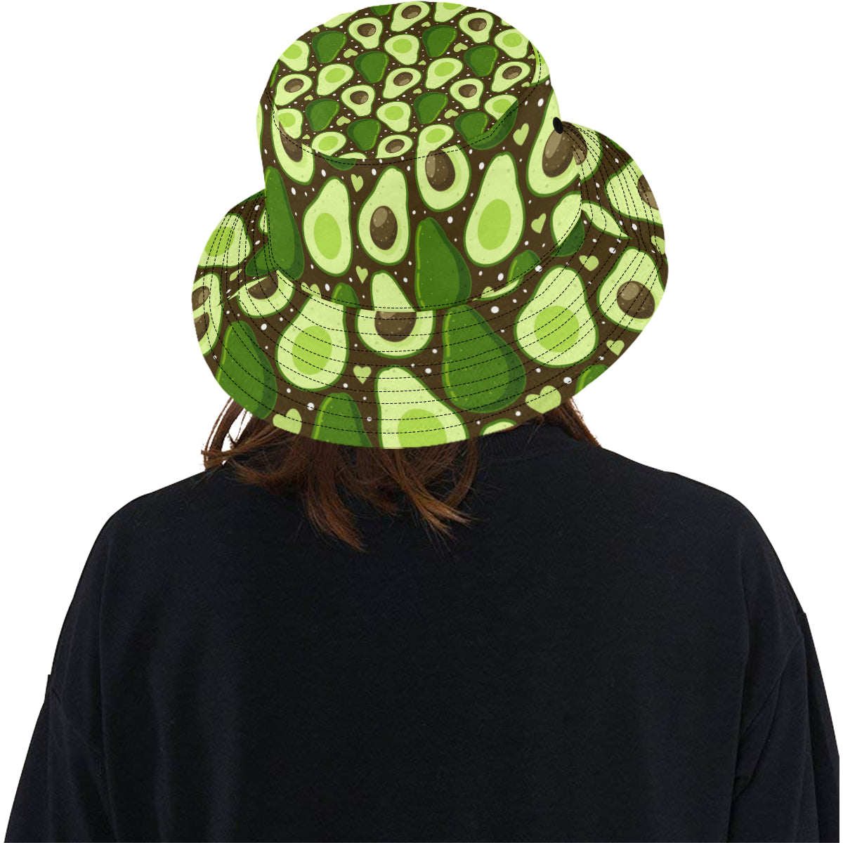 Avocado Pattern Print Design AC04 Unisex Bucket Hat