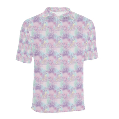 Aquarius Zodiac Pattern Print Design 01 Men Polo Shirt