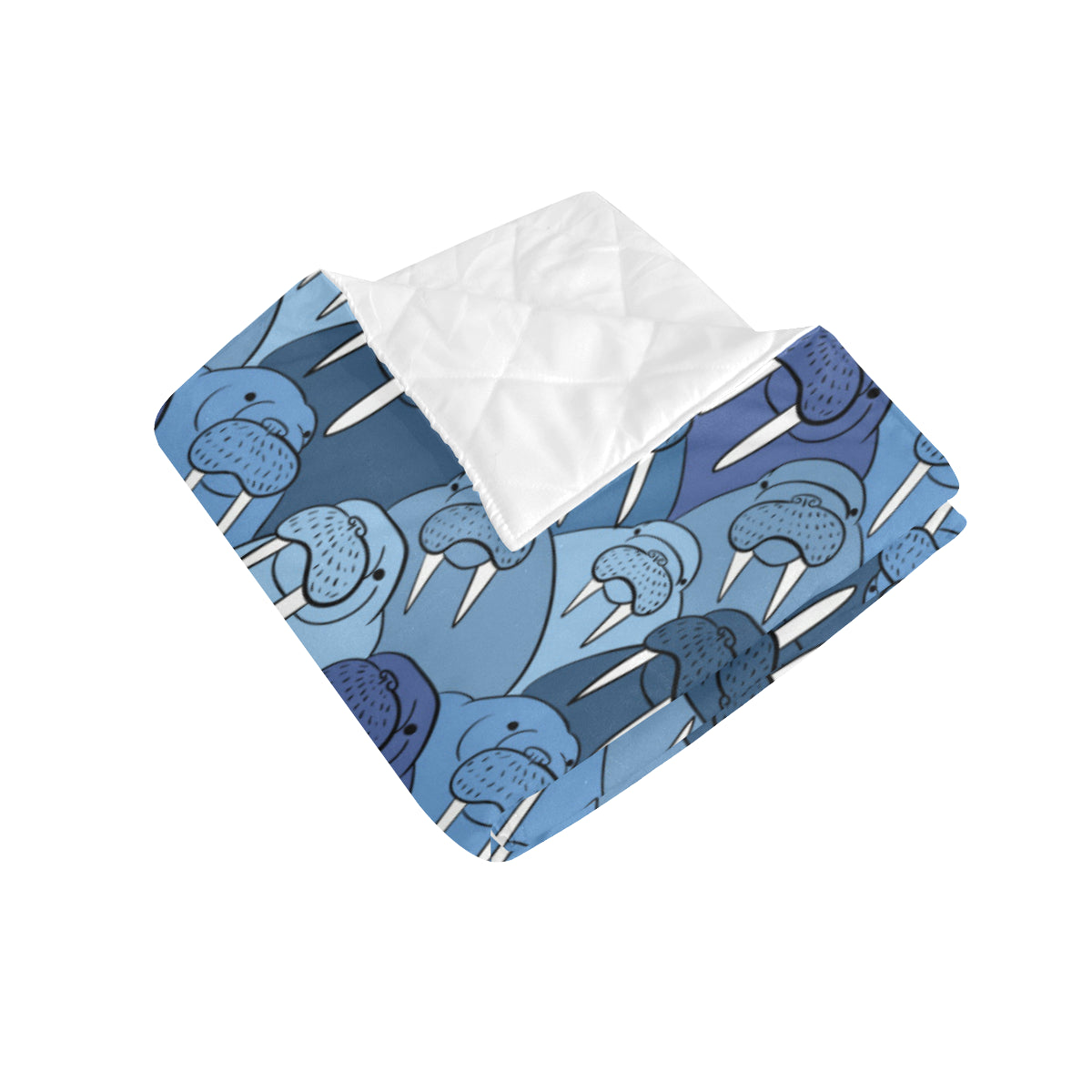 Walrus Pattern Print Design 01 Premium Quilt