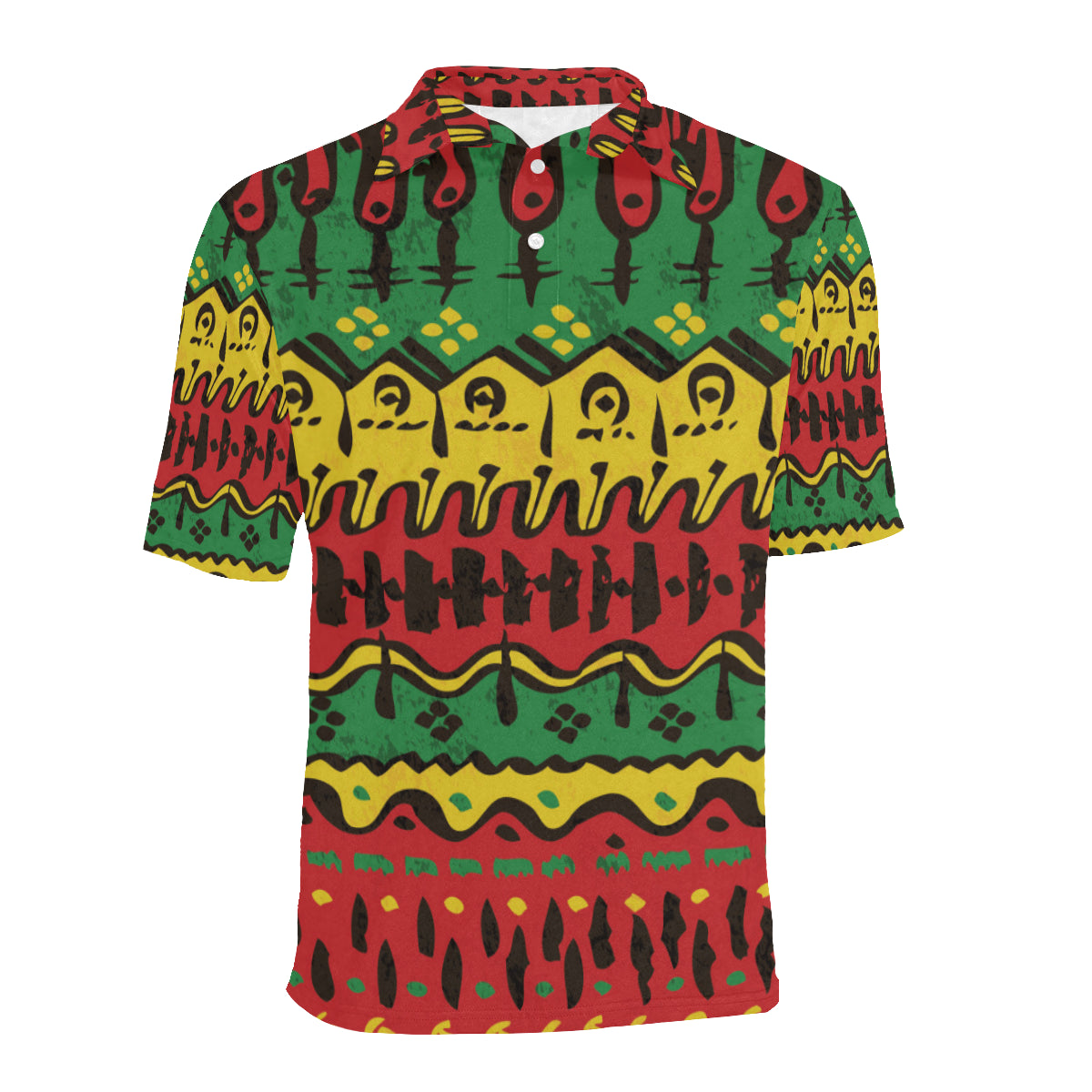 Rasta Pattern Print Design A01 Men Polo Shirt