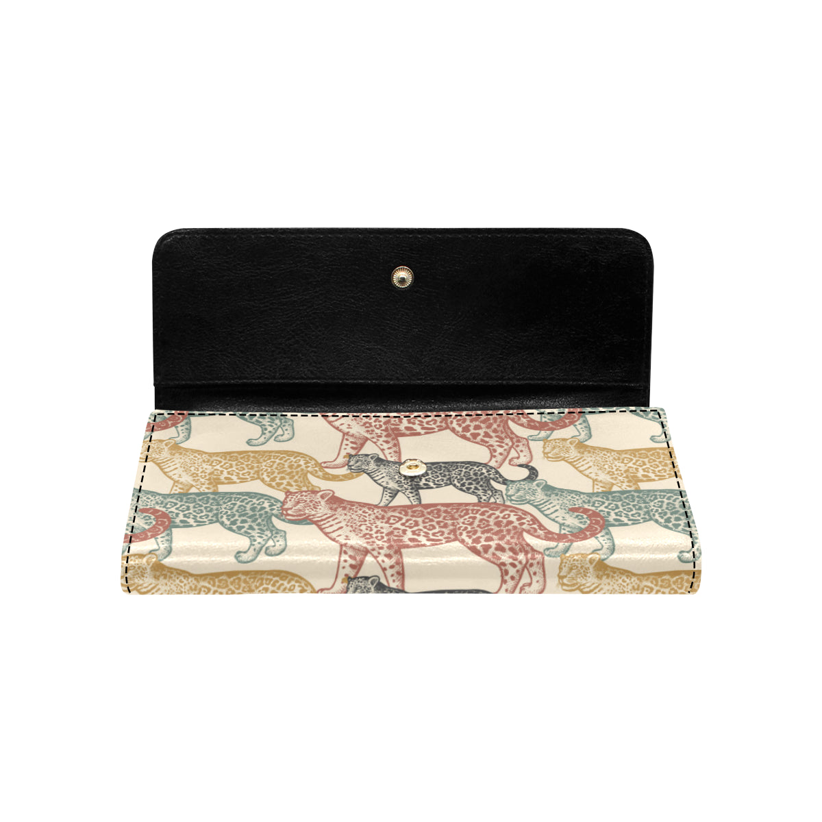 Jaguar Pattern Print Design 01 Women's Trifold Wallet