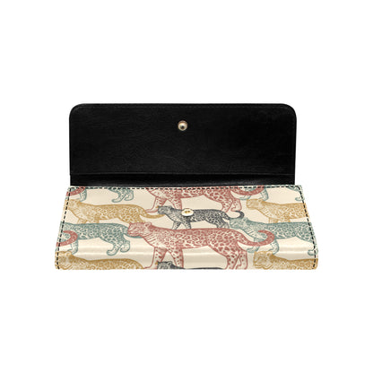 Jaguar Pattern Print Design 01 Women's Trifold Wallet