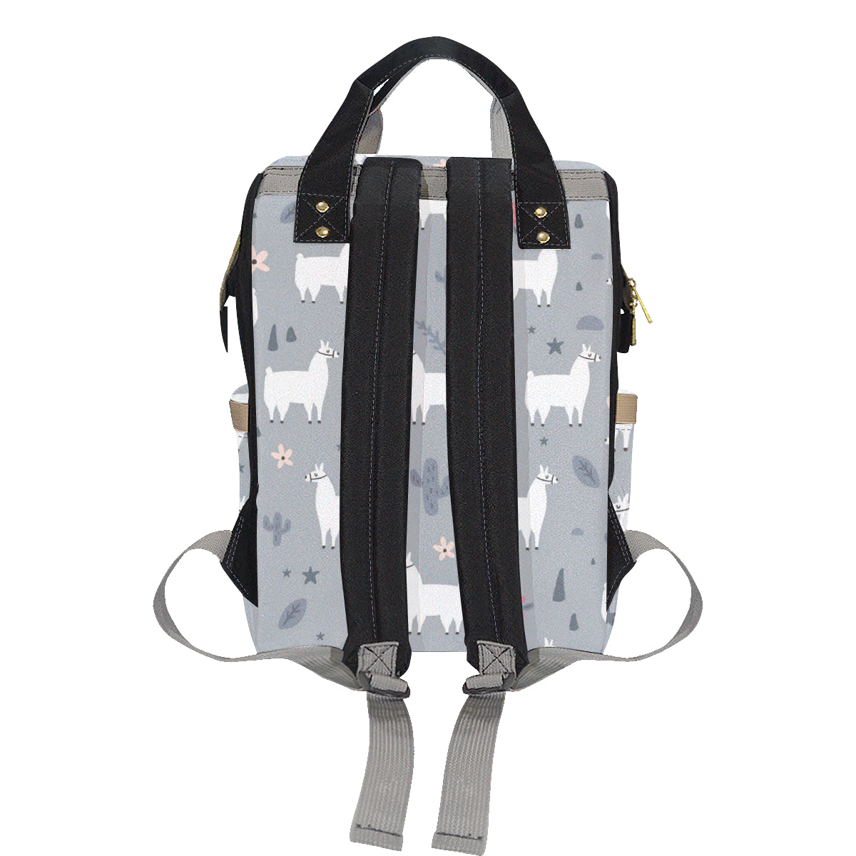 Llama Pattern Print Design 010 Diaper Bag Backpack
