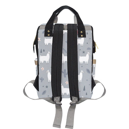 Llama Pattern Print Design 010 Diaper Bag Backpack