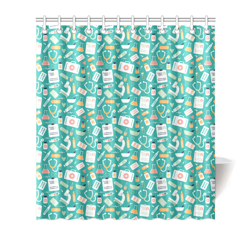 Medical Pattern Print Design 03 Shower Curtain