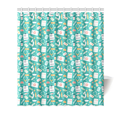 Medical Pattern Print Design 03 Shower Curtain