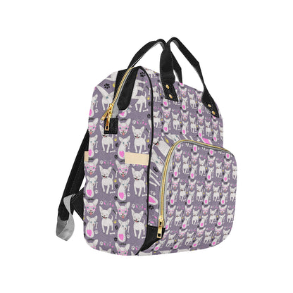Chihuahua Happy Pattern Diaper Bag Backpack