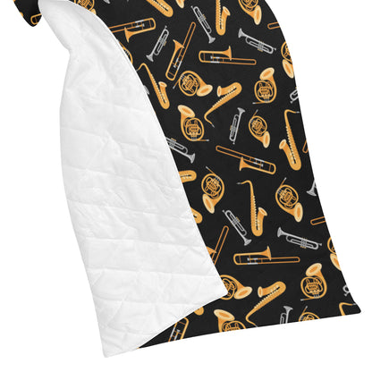 Jazz Pattern Print Design 01 Premium Quilt