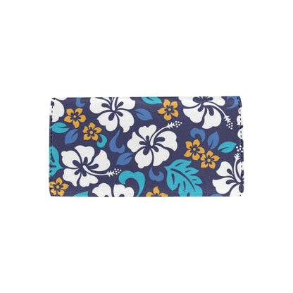 Hibiscus Pattern Print Design HB030 Women's Trifold Wallet