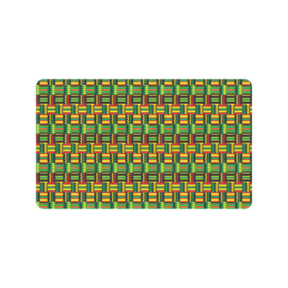 African Zip Zag Print Pattern Rubber Doormat