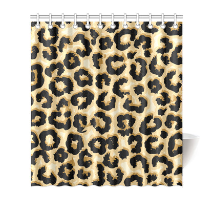 Jaguar Skin Pattern Print Design 02 Shower Curtain