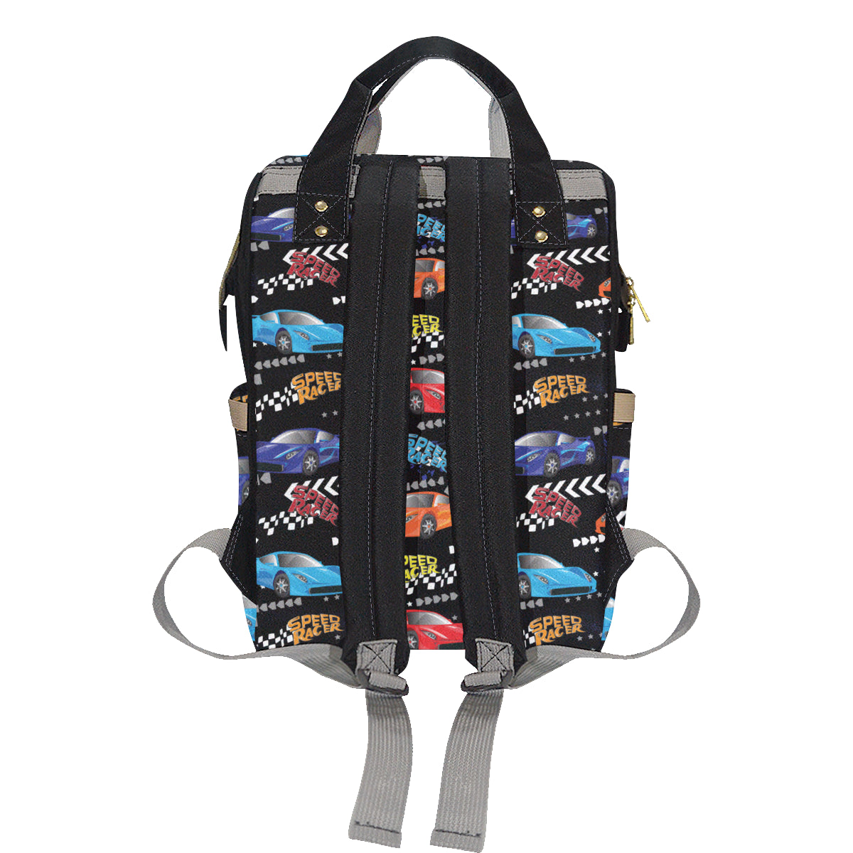 Racing Pattern Print Design A05 Diaper Bag Backpack
