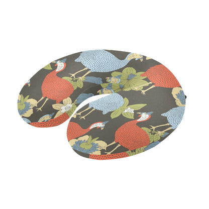 Guinea Fowl Pattern Print Design 02 U-Shaped Travel Neck Pillow