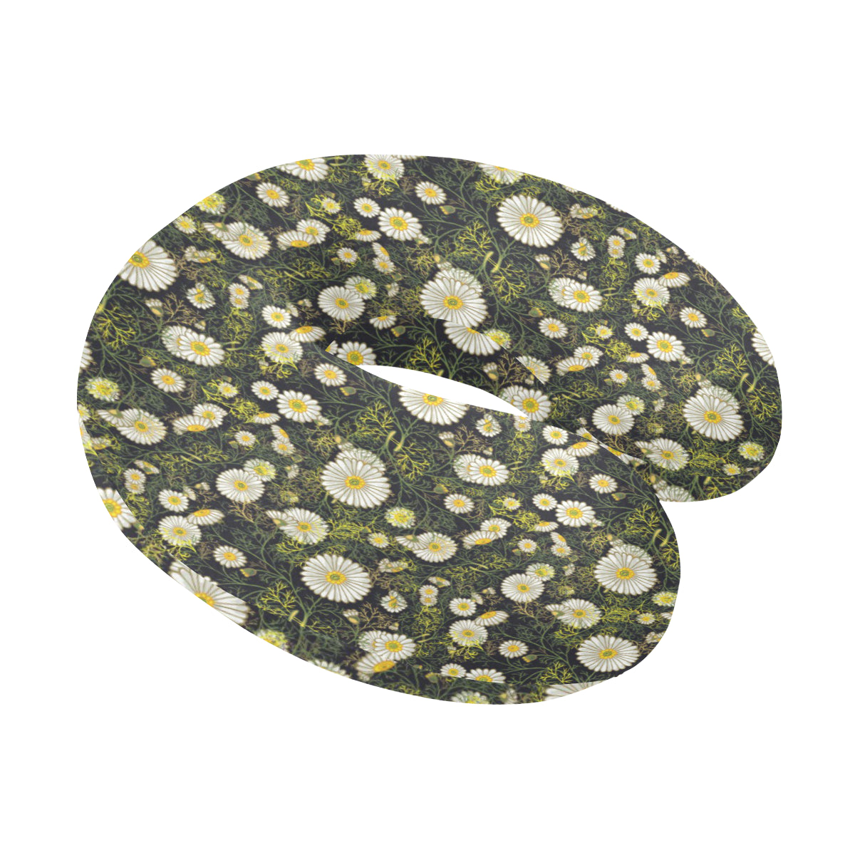 Daisy Pattern Print Design 03 U-Shaped Travel Neck Pillow