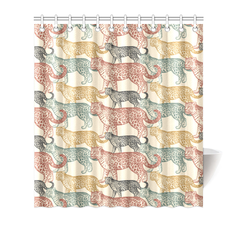 Jaguar Pattern Print Design 01 Shower Curtain
