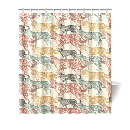 Jaguar Pattern Print Design 01 Shower Curtain