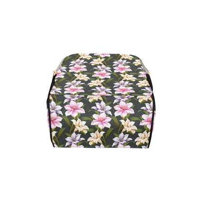Lily Pattern Print Design LY01 Diaper Bag Backpack