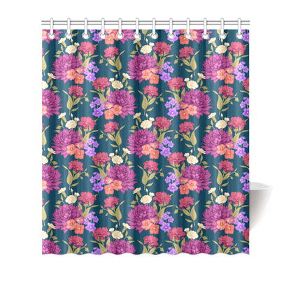 Dahlia Pattern Print Design DH01 Shower Curtain
