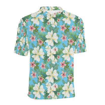 Plumeria Pattern Print Design PM028 Men Polo Shirt