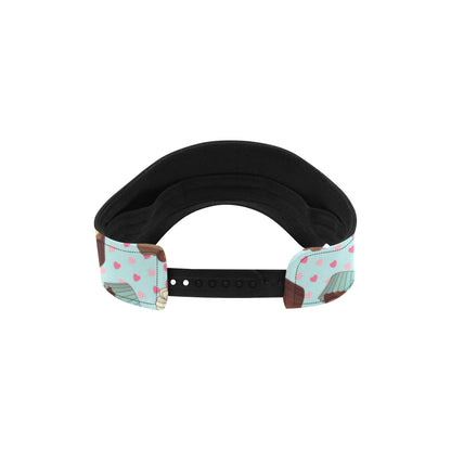 Cupcakes Fancy Heart Print Pattern Unisex Sun Visor