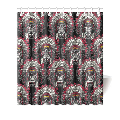 Native Indian Skull Shower Curtain