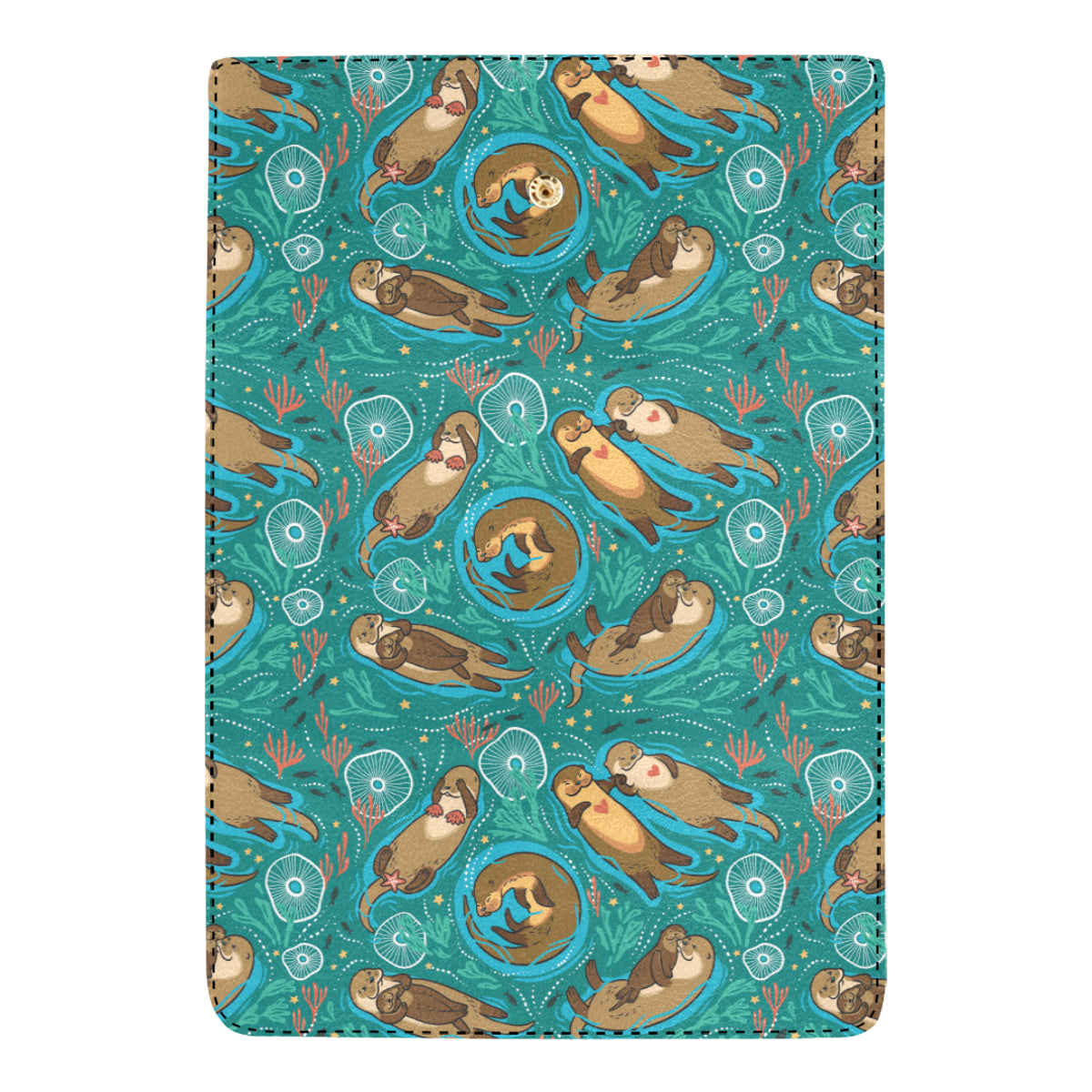Sea Otter Pattern Print Design 01 Women's Trifold Wallet