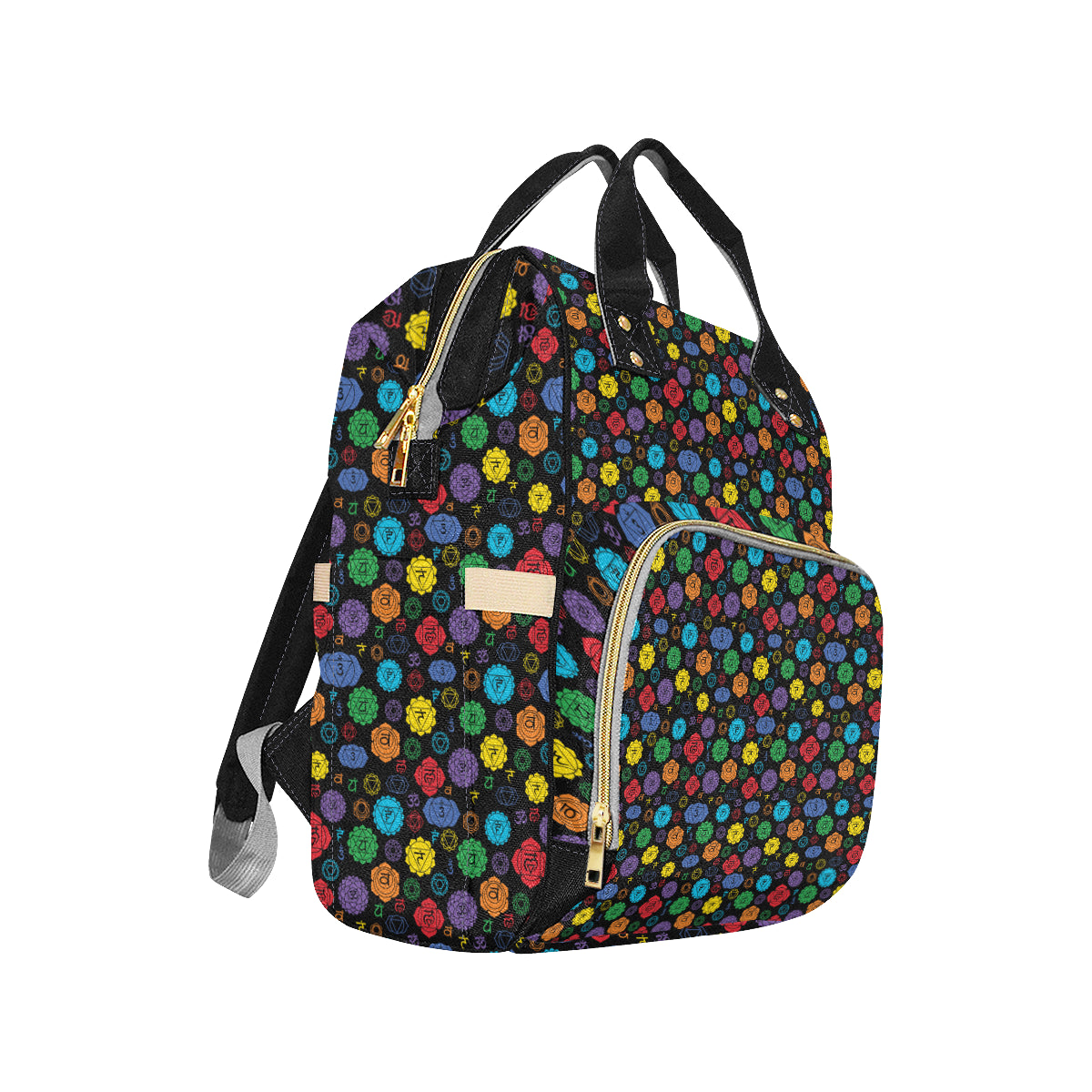 Chakra Pattern Print Design 01 Diaper Bag Backpack