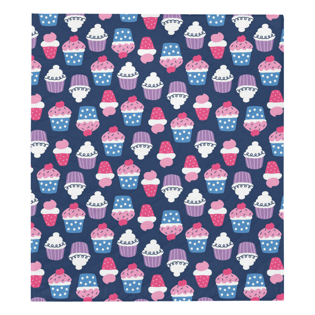 Cupcake Pattern Print Design CP04 Premium Quilt