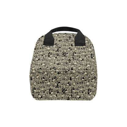 Skeleton Design Print Insulated Lunch Bag