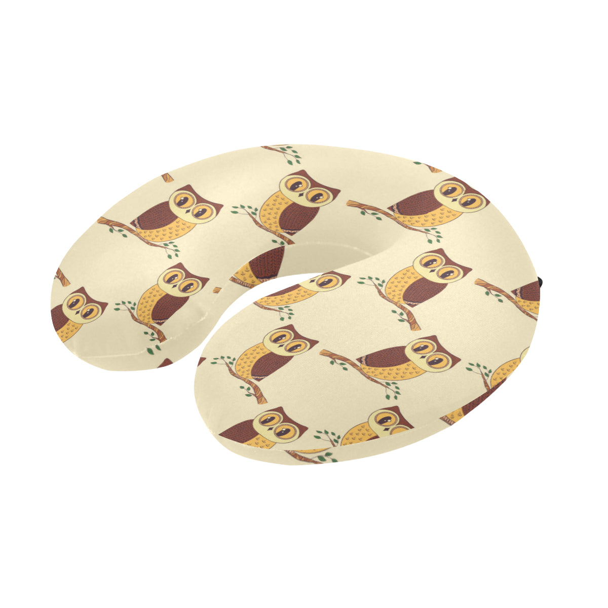 Owl Pattern Print Design A07 U-Shaped Travel Neck Pillow