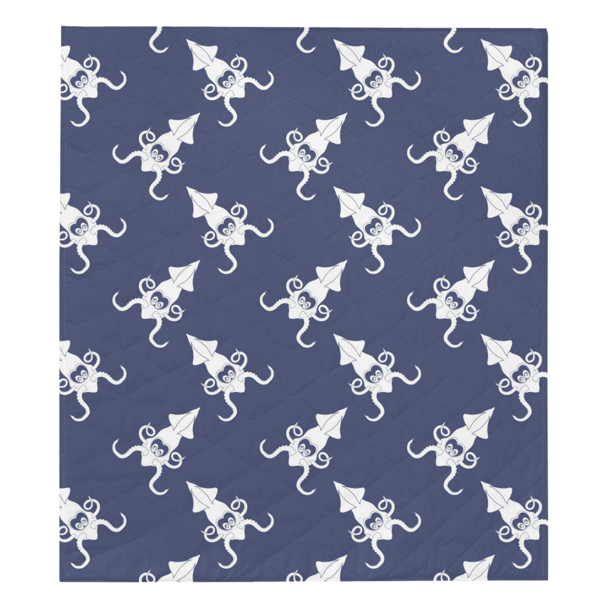 Giant Squid Pattern Print Design 02 Premium Quilt